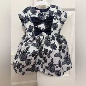 Bonnie Jean Navy and White Floral Dress